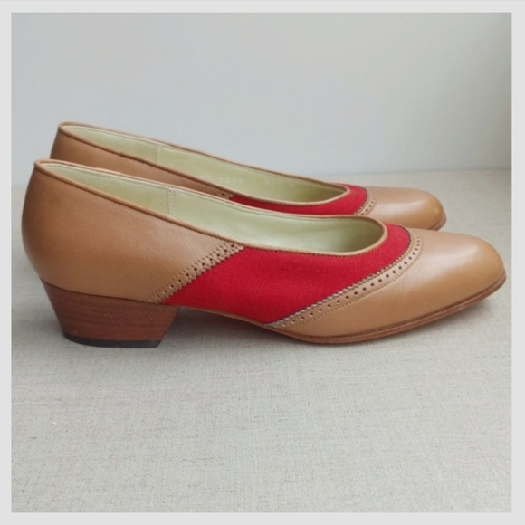 Gucci Women EU 35.5 Leather Canvas Slip-On Pumps - Picture 1 of 8